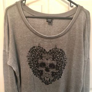 Torrid, Skull Print Sweatshirt, Size 2